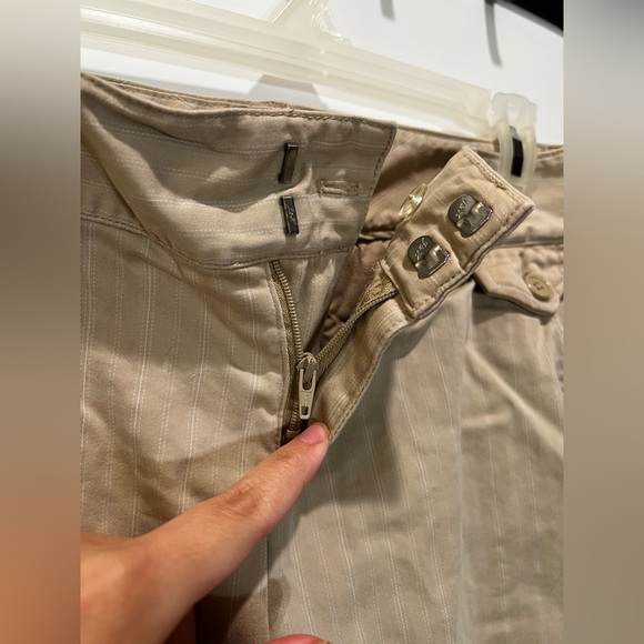 Old Navy Tan Striped Low Rise Boot Cut Pants Stretch Size 2 - Picture 8 of 11